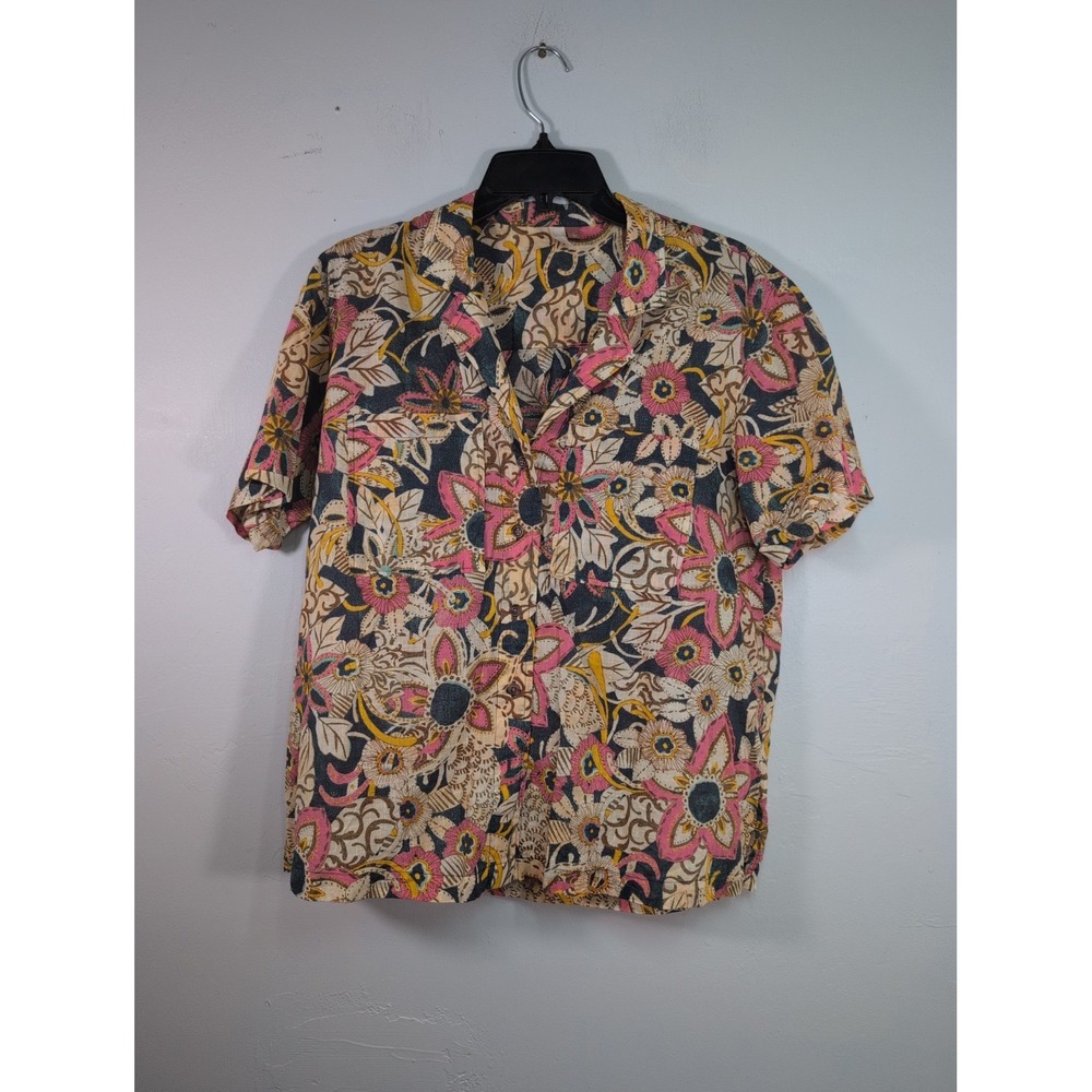 Anthropologie Pilcro Printed Voile Surf Shirt Top Size Small